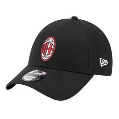 Męska Czapka Z Daszkiem Core 9FORTY AC Milan. Czarne czapki i kapelusze męskie New Era, bez wzorów, sportowe. Za 149.99 zł.