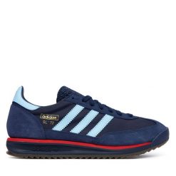 Sneakersy adidas. Niebieskie trampki i tenisówki chłopięce Adidas, bez wzorów, bez zapięcia. Za 439.99 zł.