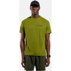 Koszulka z krótkim rękawem męska ODLO T-shirt crew neck s/s ESSENTIAL PRINT. Zielone t-shirty męskie Odlo, l, bez wzorów, z poliesteru, klasyczne, bez kołnierzyka. Za 179.99 zł.