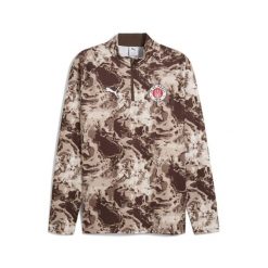 Męska bluza przedmeczowa FC St. Pauli z zamkiem 1/4 PUMA. Białe bluzy męskie Puma, m, bez wzorów, bez kołnierzyka, bez ramiączek, do piłki nożnej. Za 349.00 zł.