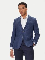 BOSS Marynarka H-Hutson 50551581 Niebieski Regular Fit. Niebieskie marynarki męskie Boss, bez wzorów, z wełny. Za 2,649.00 zł.