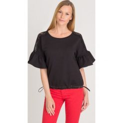 BLUZA LIU JO. Czarne bluzy damskie Liu Jo, l, z aplikacjami, z koronki, bez kaptura. Za 349.30 zł.