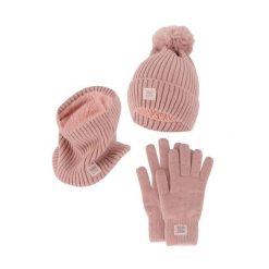 Damski Zimowy Zestaw Termiczny - Czapka + Rękawiczki + Komin - Różowy. Czerwone czapki i kapelusze damskie HEAT KEEPER, na zimę, bez wzorów, z poliesteru, sportowe. W wyprzedaży za 177.72 zł.