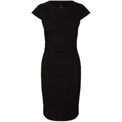 Vero Moda Sukienka z rękawem Jonie Cap Sukienka z abchem Noos Black (rozmiar L). Czarne sukienki damskie Vero Moda, l, bez wzorów, eleganckie, bez kołnierzyka, bez ramiączek. W wyprzedaży za 98.00 zł.