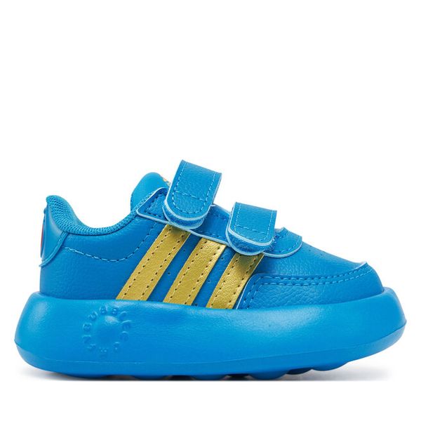 Sneakersy adidas. Niebieskie trampki i tenisówki chłopięce Adidas, bez wzorów, bez zapięcia. Za 119.99 zł.