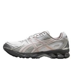 Buty do chodzenia dla dorosłych ASICS Gel-Nimbus 10.1 Kith White Morganite. Białe obuwie sportowe damskie Asics, bez wzorów, z meshu, do biegania. Za 2,204.45 zł.