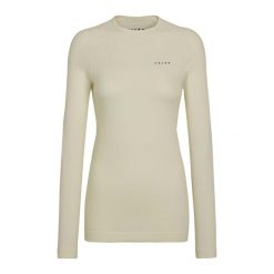 Damska koszulka z długim rękawem Falke Wool-Tech. Białe t-shirty damskie Falke, bez wzorów, bez kołnierzyka. Za 486.00 zł.