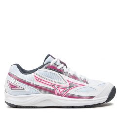 Buty do tenisa Mizuno. Białe obuwie sportowe damskie Mizuno, bez wzorów, tenisowe. Za 219.99 zł.