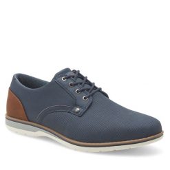 Półbuty Lanetti. Niebieskie półbuty na co dzień męskie Lanetti, bez zapięcia. Za 119.99 zł.