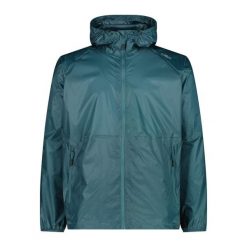 Kurtka wodoodporna z kapturem CMP. Zielone kurtki męskie CMP, bez wzorów, sportowe, z kapturem. W wyprzedaży za 114.99 zł.