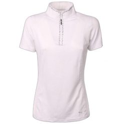 Dziewczęca koszulka konkursowa Harry's Horse Denver. Białe koszulki sportowe damskie HARRYS HORSE, bez wzorów, bez ramiączek. Za 269.50 zł.