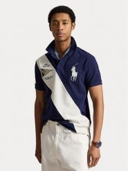 Polo Ralph Lauren Polo 710B21920001 Granatowy Regular Fit. Niebieskie koszulki polo męskie Polo Ralph Lauren, m, bez wzorów, z bawełny, bez ramiączek. Za 949.99 zł.