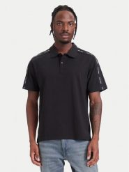 Calvin Klein Jeans Polo LV04RH202G Czarny Regular Fit. Czarne koszulki polo męskie Calvin Klein Jeans, m, bez wzorów, z bawełny, bez ramiączek. Za 329.99 zł.