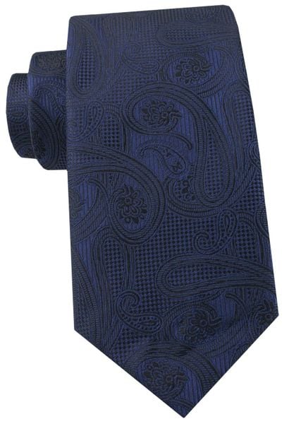 Krawat Męski - Angelo di Monti - Ciemnoniebieski, Paisley. Niebieskie krawaty i muchy Angelo di Monti, bez wzorów, z tkaniny, eleganckie. Za 49.99 zł.