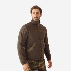Kurtka outdoor Solognac 500. Brązowe kurtki męskie SOLOGNAC, na lato, m, bez wzorów, z materiału, sportowe, bez kaptura. W wyprzedaży za 99.99 zł.