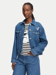KARL LAGERFELD Kurtka jeansowa B3W14010 Niebieski Regular Fit. Niebieskie kurtki damskie KARL LAGERFELD, m, bez wzorów, z bawełny, bez kaptura. Za 849.99 zł.