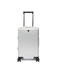 Guess Walizka kabinowa Trunkshow TWHB98 77983 Srebrny. Szare walizki męskie Guess, z aplikacjami. Za 1,829.00 zł.