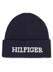 Tommy Hilfiger Czapka Monotype Beanie AM0AM11737 Granatowy. Niebieskie rękawiczki męskie Tommy Hilfiger, na zimę, bez wzorów, z bawełny. Za 259.99 zł.