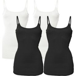 Top (2 szt. w opak.) bonprix biały + czarny. Topy damskie marki bonprix. Za 35.98 zł.