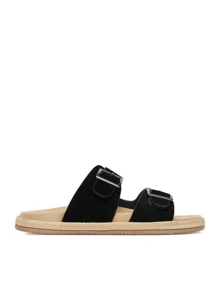 Quiksilver Klapki CEO-CROSSJACK-01 Czarny. Czarne klapki męskie Quiksilver, z materiału. Za 149.99 zł.