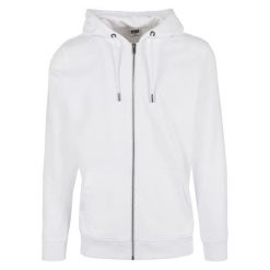 Bluza z kapturem Urban Classics basic terry zip. Czarne bluzy męskie Urban Classics, l, bez wzorów, z materiału, z kapturem. Za 210.85 zł.