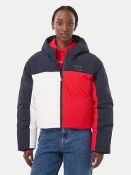 Tommy Jeans Kurtka zimowa Flag DW0DW23414 Granatowy Regular Fit. Niebieskie kurtki damskie Tommy Jeans, na zimę, s, bez wzorów, z jeansu, bez kaptura. Za 899.99 zł.