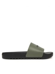 Calvin Klein Klapki Chunky Pool Slide Rub HM0HM01063 Zielony. Zielone klapki męskie Calvin Klein, z tworzywa sztucznego. Za 179.99 zł.
