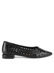 Sergio Bardi Baleriny WI40-F1101-01SB Czarny. Czarne baleriny damskie Sergio Bardi, bez wzorów, ze skóry, bez obcasa. Za 299.99 zł.