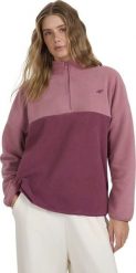 Bluza polarowa damska 4F F421 ciemny róż 4FWAW25TFLEF421 53S XL. Czerwone bluzy damskie THI, s, bez wzorów, z polaru, bez kaptura. Za 226.89 zł.