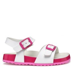 Sandały Geox. Białe sandały dziewczęce Geox, bez zapięcia. Za 149.99 zł.