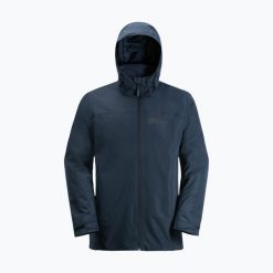 Kurtka 3w1 męska Jack Wolfskin Taubenberg. Niebieskie kurtki sportowe męskie Jack Wolfskin, m, bez wzorów, trekkingowe. Za 729.99 zł.