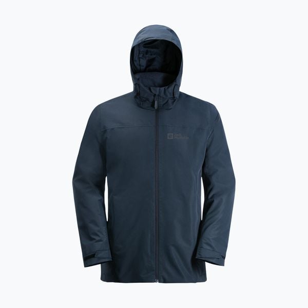 Kurtka 3w1 męska Jack Wolfskin Taubenberg. Niebieskie kurtki sportowe męskie Jack Wolfskin, m, bez wzorów, trekkingowe. Za 729.99 zł.