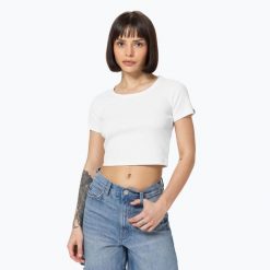 Koszulka damska Pitbull Cropped. Czarne koszulki sportowe damskie PITBULL, xl, bez wzorów, bez kołnierzyka, bez ramiączek. Za 79.99 zł.