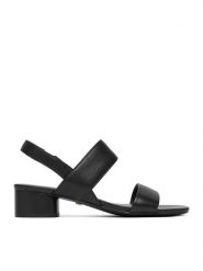 GINO ROSSI Sandały C-LP355740-1 Czarny. Czarne sandały damskie Gino Rossi, bez wzorów, ze skóry, bez obcasa, na słupku, bez zapięcia. Za 299.99 zł.