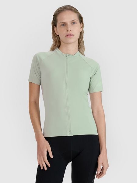 4F Koszulka rowerowa damska - turkusowa XL. Niebieskie koszulki sportowe damskie 4f, l, bez wzorów, z materiału, bez kołnierzyka, bez ramiączek, rowerowe. W wyprzedaży za 119.99 zł.