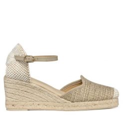 Espadryle Geox. Brązowe sandały damskie Geox, bez wzorów, bez obcasa, bez zapięcia. Za 349.99 zł.