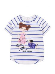 Coccodrillo T-Shirt WC5143203FGK Niebieski Regular Fit. Niebieskie t-shirty i topy dla dziewczynek COCCODRILLO, bez wzorów, z bawełny, bez ramiączek. Za 29.99 zł.