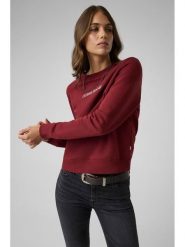 Guess Jeans Bluza 165725 Czerwony Classic Fit. Czerwone bluzy damskie Guess Jeans, xl, z aplikacjami, z jeansu, bez kaptura. Za 299.99 zł.