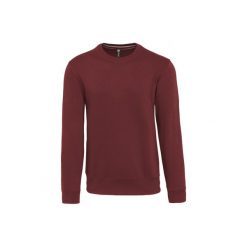 Bluza z okrągłym dekoltem Kariban. Brązowe bluzy męskie KARIBAN, m, bez wzorów, bez kaptura. Za 168.50 zł.