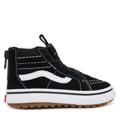 Sneakersy Vans. Czarne trampki i tenisówki chłopięce Vans, bez wzorów, bez zapięcia. Za 239.99 zł.