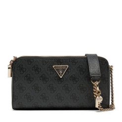 Torebka Guess. Czarne listonoszki damskie Guess, z aplikacjami, bez dodatków. Za 309.99 zł.