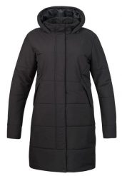 Płaszcz damski Hannah Nona. Czarne płaszcze damskie Hannah, na zimę, l, bez wzorów, z materiału, eleganckie, moda ciążowa, długie, z kapturem. Za 398.19 zł.