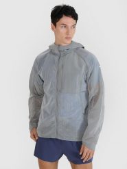 4F Kurtka do biegania Ultralight męska - szara M. Szare kurtki sportowe męskie 4f, l, bez wzorów, z dzianiny, do biegania. Za 159.99 zł.