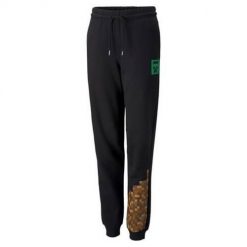 Spodnie sportowe dziewczęce Puma X Minecraft Sweatpants. Czarne spodnie sportowe dla dziewczynek Puma, bez wzorów, z dresówki. Za 291.00 zł.