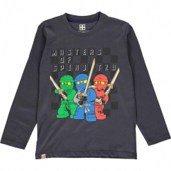 Koszulka w kolorze antracytowym. Zielone t-shirty dla chłopców marki Lego Wear Fashion, z bawełny, z długim rękawem. W wyprzedaży za 35.95 zł.