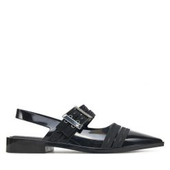 Sandały Melissa. Czarne sandały damskie Melissa, bez wzorów, bez obcasa, na płaskiej podeszwie, bez zapięcia. Za 239.99 zł.