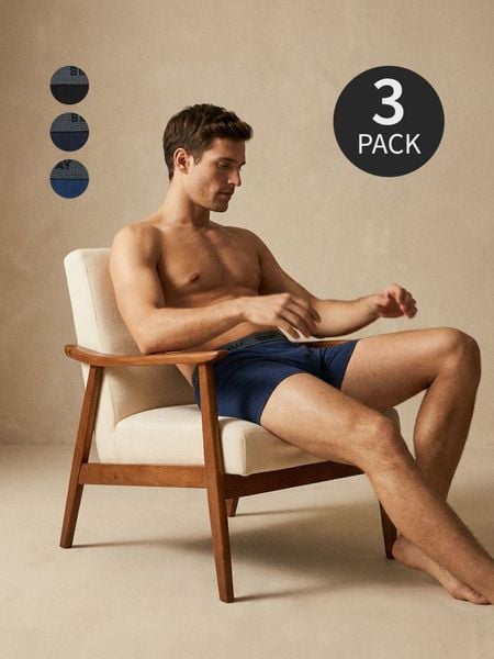 Bawełniane bokserki Long 3 pack - wielobarwny. Bokserki męskie Sinsay, l, bez wzorów, z bawełny. Za 29.99 zł.