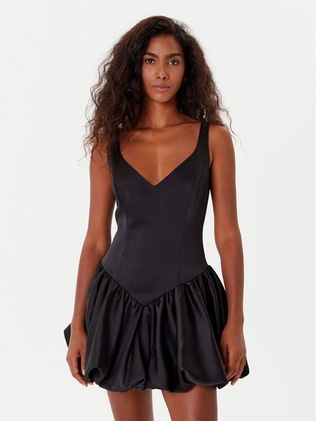 Bardot Sukienka koktajlowa Oria Bubble 60001DB Czarny Regular Fit. Czarne sukienki damskie Bardot, bez wzorów, z syntetyku, wizytowe, bez kołnierzyka, bez ramiączek. Za 429.99 zł.