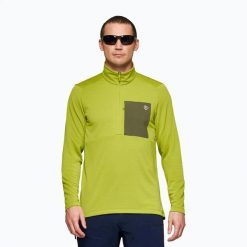 Bluza trekkingowa męska NORRONA Femund Warm1 Zip Neck. Zielone bluzy męskie NORRONA, l, bez wzorów, z materiału, bez kaptura. Za 499.99 zł.