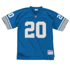 Maillot vinta g e Detroit Lions. Niebieskie koszulki sportowe męskie Mitchell & Ness, bez wzorów, z jersey, bez kołnierzyka, bez ramiączek, do piłki nożnej. Za 676.50 zł.